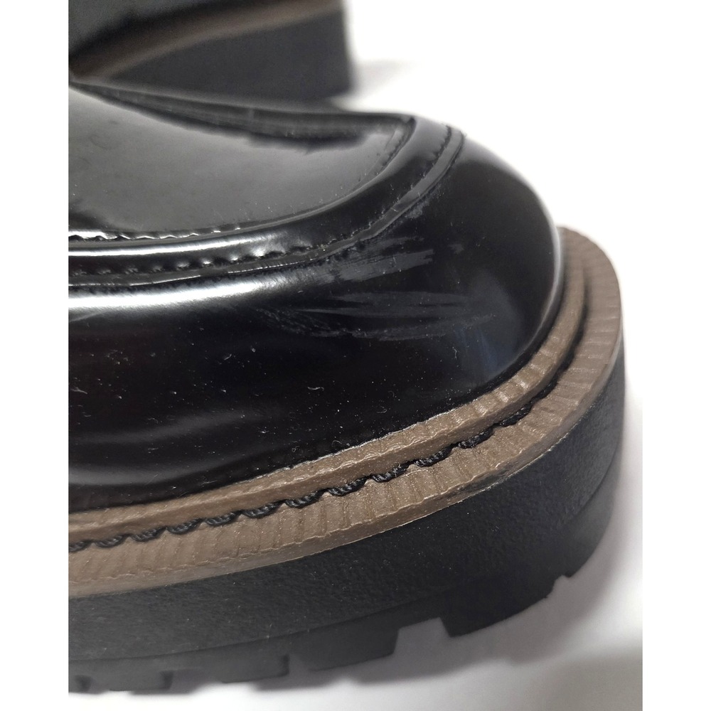 Sam Edelman NY Laurs Loafers Lug Sole Shoes Patent Black Horse Bit Gold 11M - Picture 14 of 16